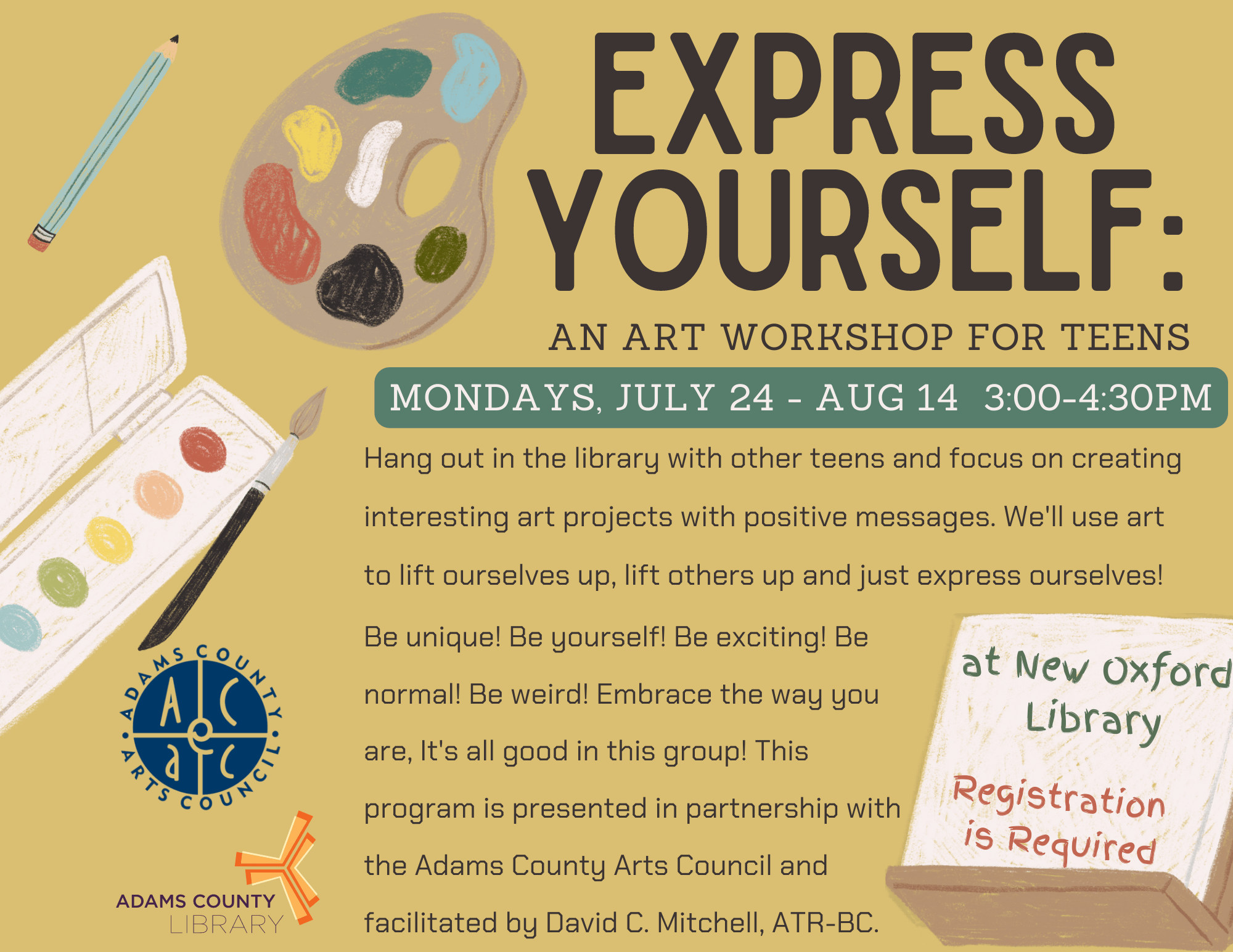 Express Yourself An Art for Teens Adams County Library